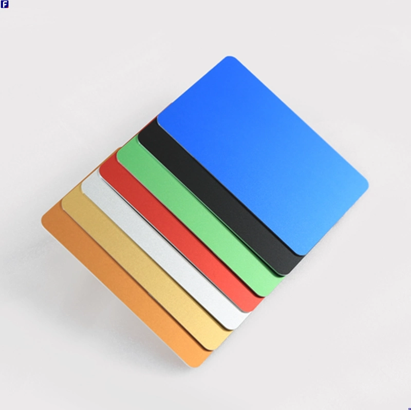 Custom Logo Magnetic Card Printing Cool Contactless Lenticular Mirror RFID Rainbow Pink and Blue Stainless Steel Business Cards